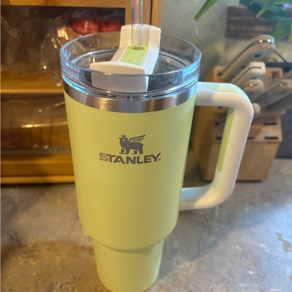 Stanley Lime Green Tumbler with Handle